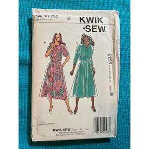 Kwik Sew 2256 shirt dress fit and flare 1980s Pattern